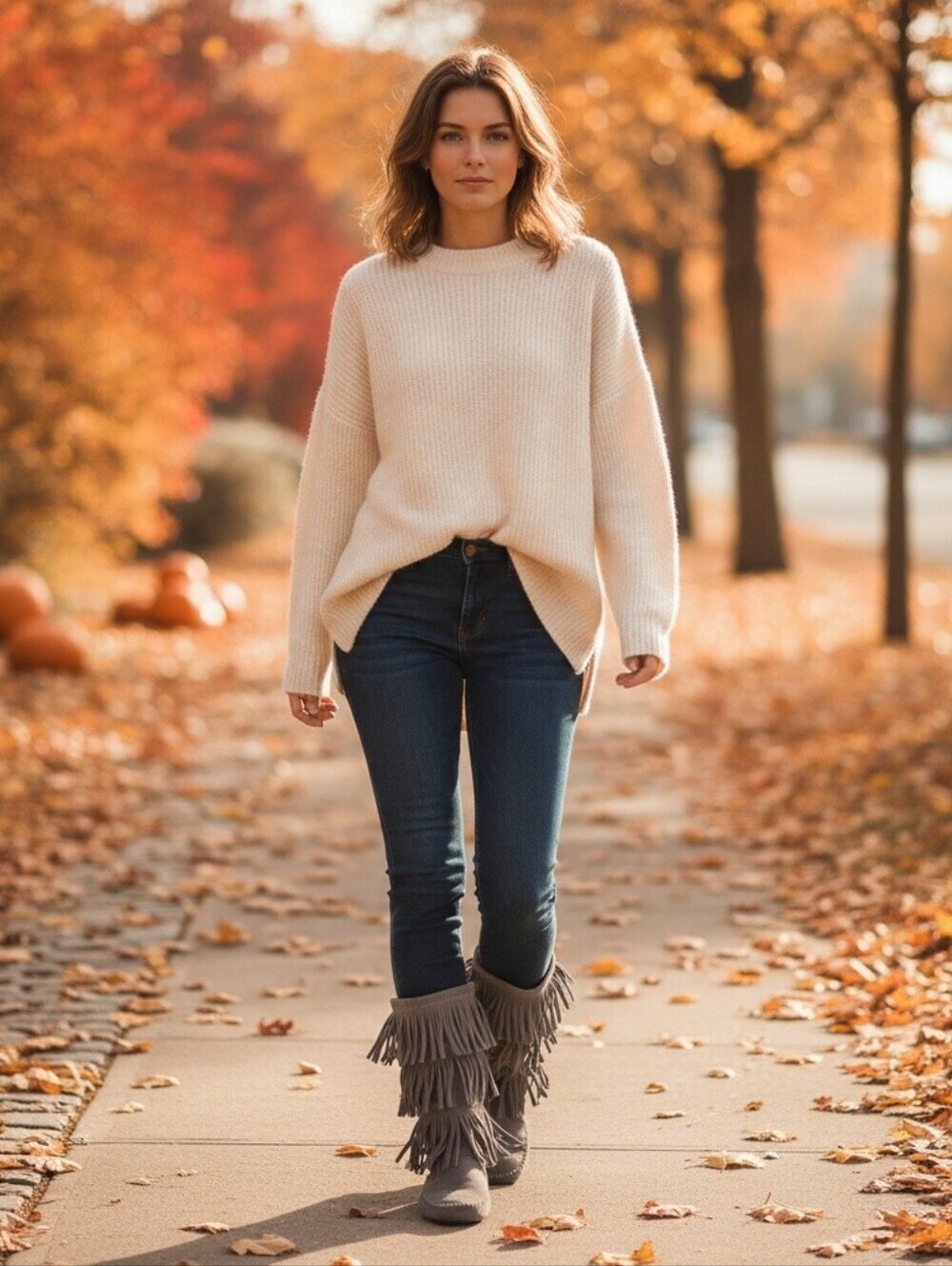 Lauren Conrad Suede Gray Moccasin Fringe Boots SIZE 6.5/7?